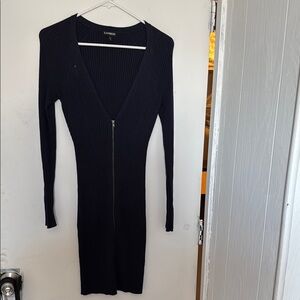 Express Black Long Sleeve Dress
